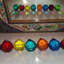 کریستال لوستر مدل گوی رنگی 30 بسته 10 عددی