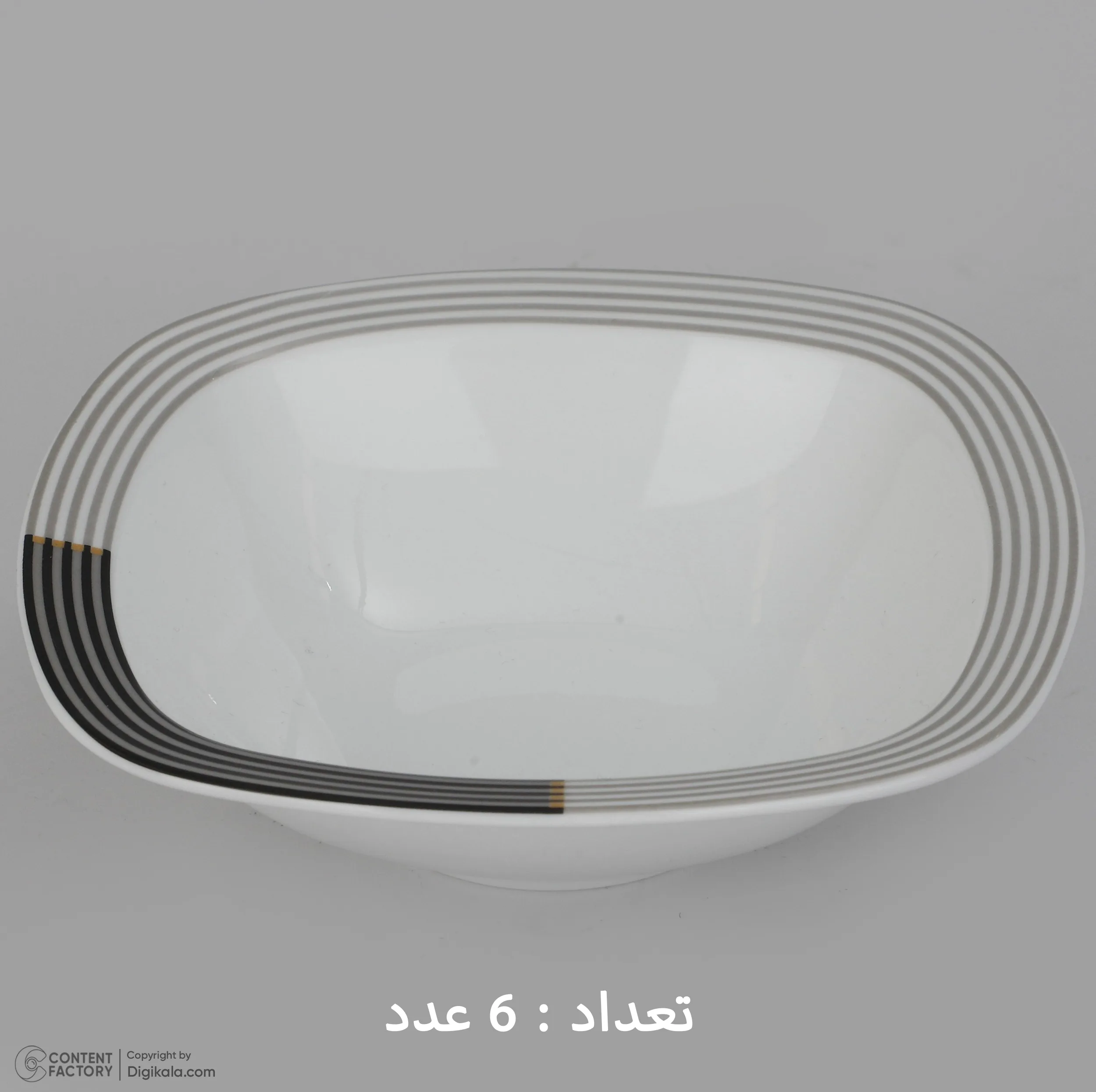 سرویس غذاخوری 27 پارچه 6 نفر چینی زرین ایران مدل وگاس اوریت سری کواترو درجه عالی