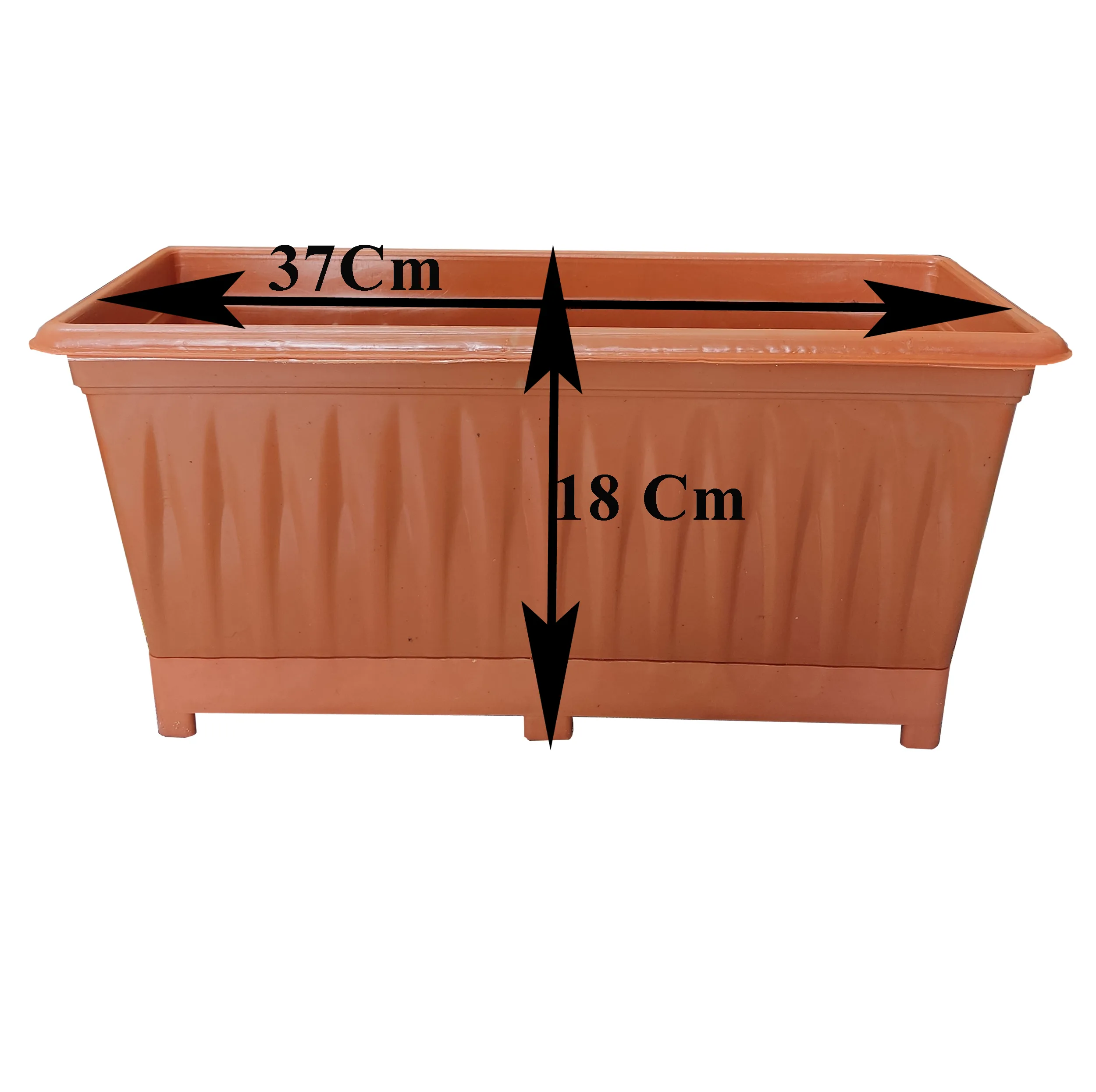 گلدان مدل پلاستیکی مستطیلی کد Sh36-3 مجموعه 3 عددی
