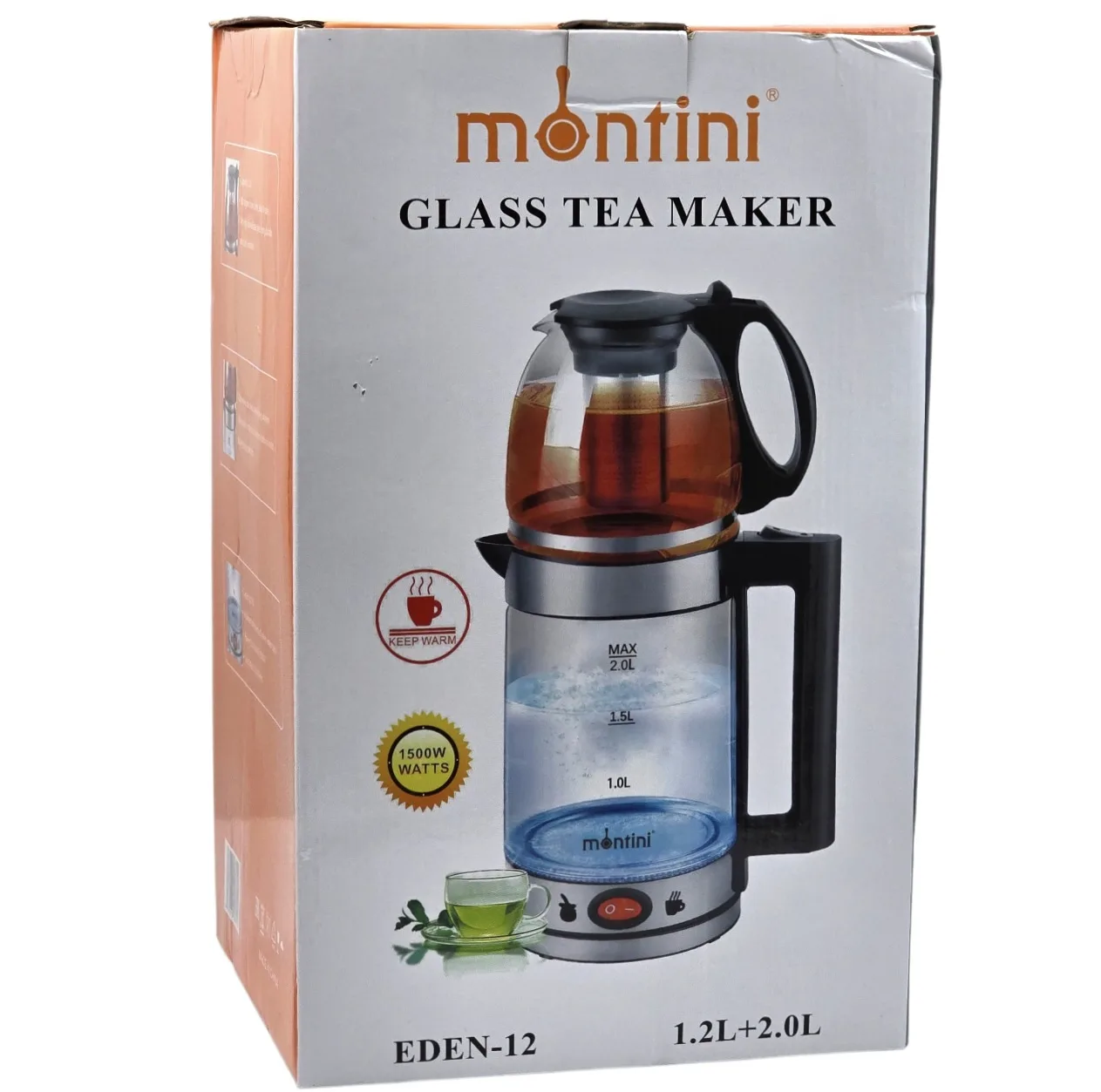 چای ساز روی هم مونتینی مدل EDEN-12