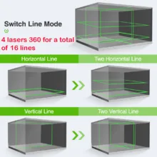 تراز لیزری  مدل 4 بعدی کد DW360-4D