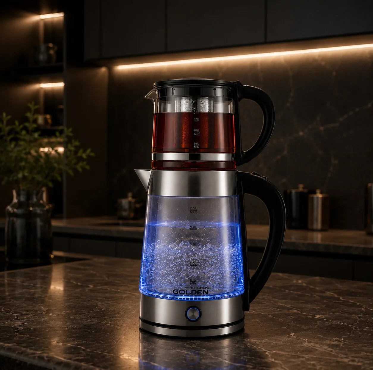چای ساز روی هم گلدن کیچن مدل GK710