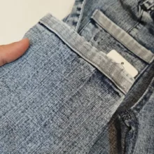 شلوار جین مام استایل طرح کمرکش
