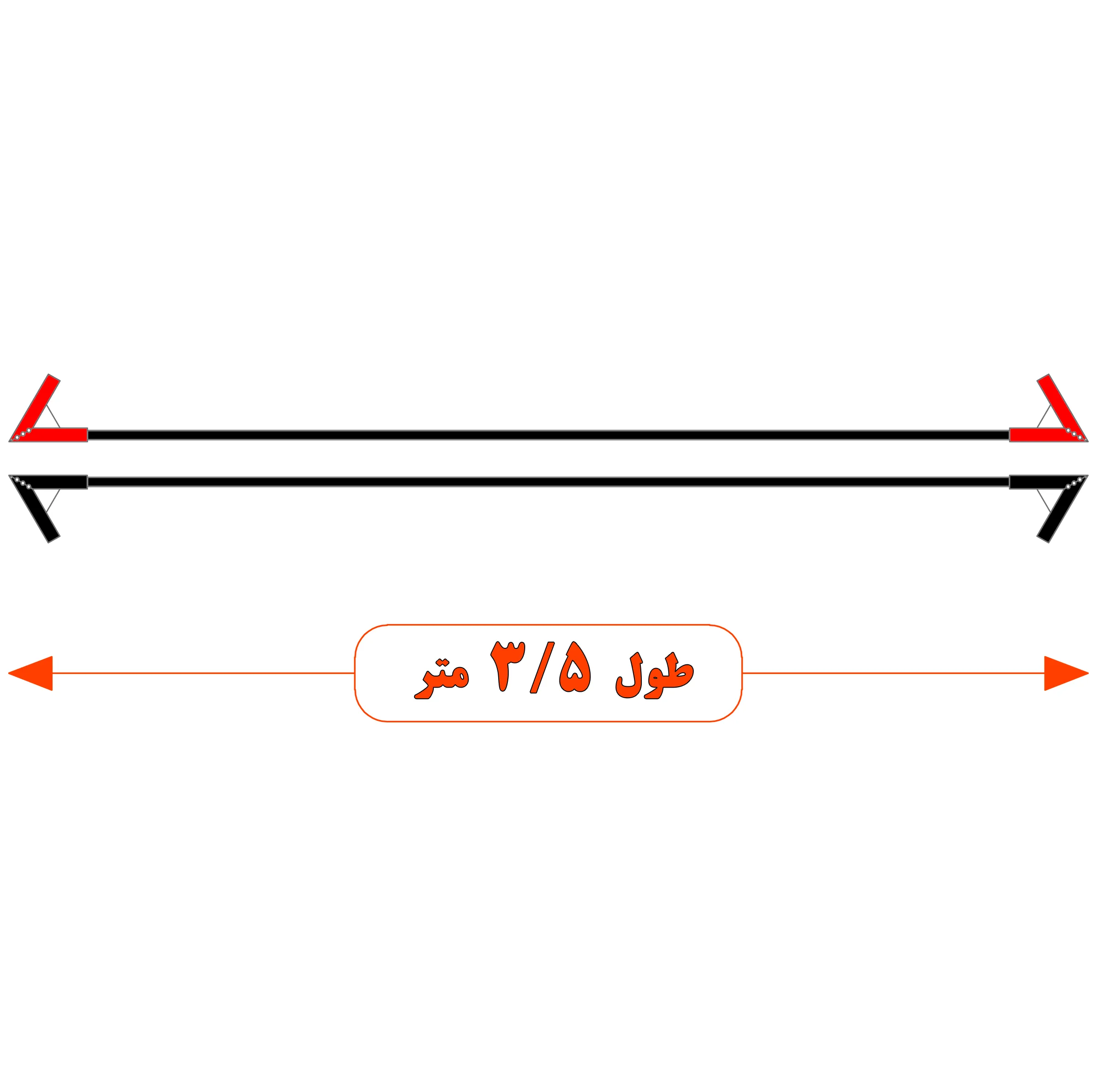 کابل اتصال باتری به باتری خودرو مدل Thunderbolt 1200A-3.5m مجموعه 2 عددی