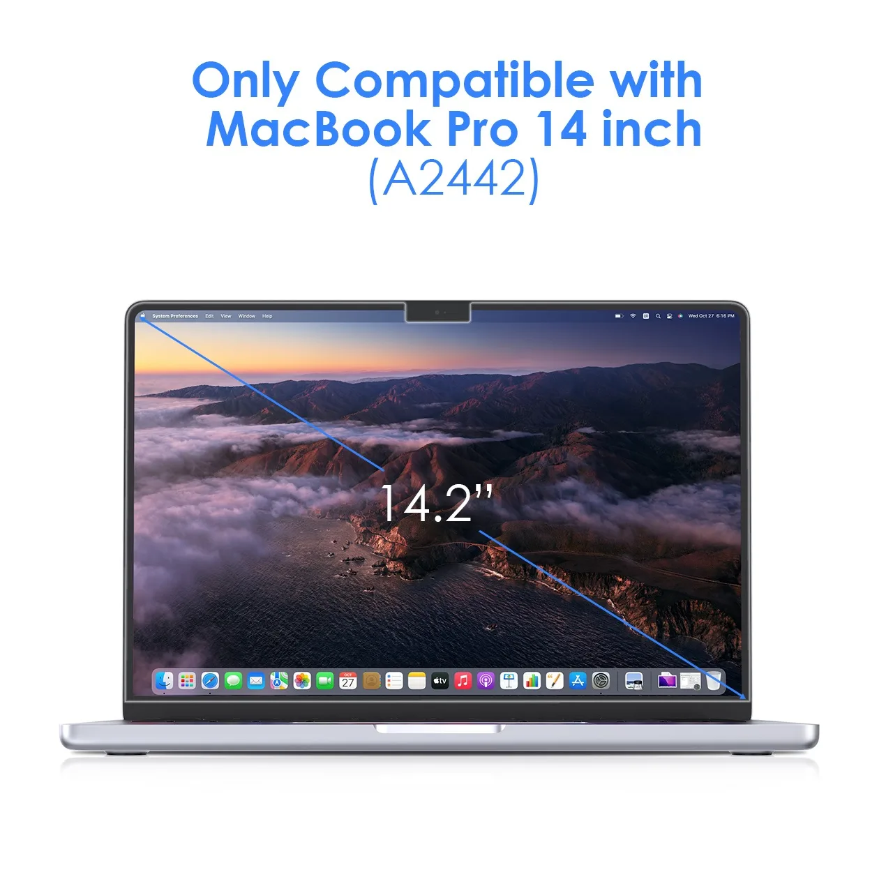 محافظ صفحه نمایش لنشن مدل PRO-14-N مناسب برای مک بوک پرو 14 اینچی A2442 2021