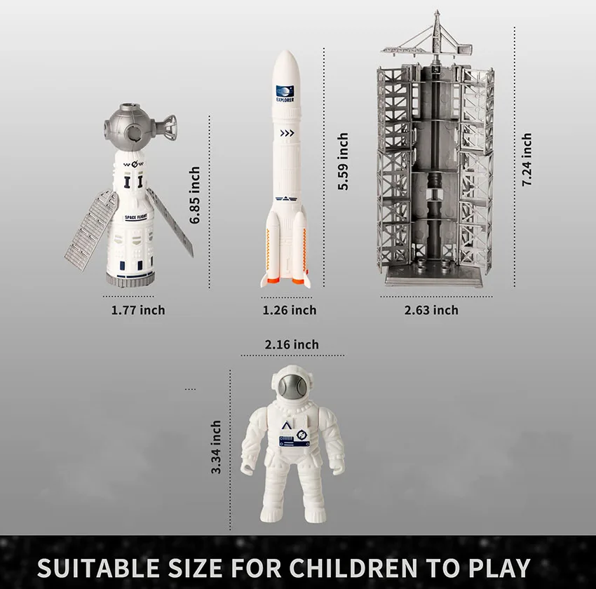 اسباب بازی مدل شاتل فضایی طرح Space unique station toy series کد 143-3 مجموعه 7 عددی