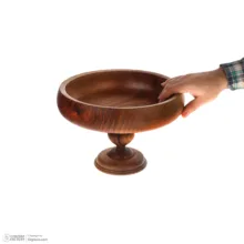 میوه‌خوری پایه‌دار کد 001 چوب طبیعی مناسب سرو میوه، شستشو با دست، ابعاد 29×29×20 سانتی‌متر، وزن 1120 گرم