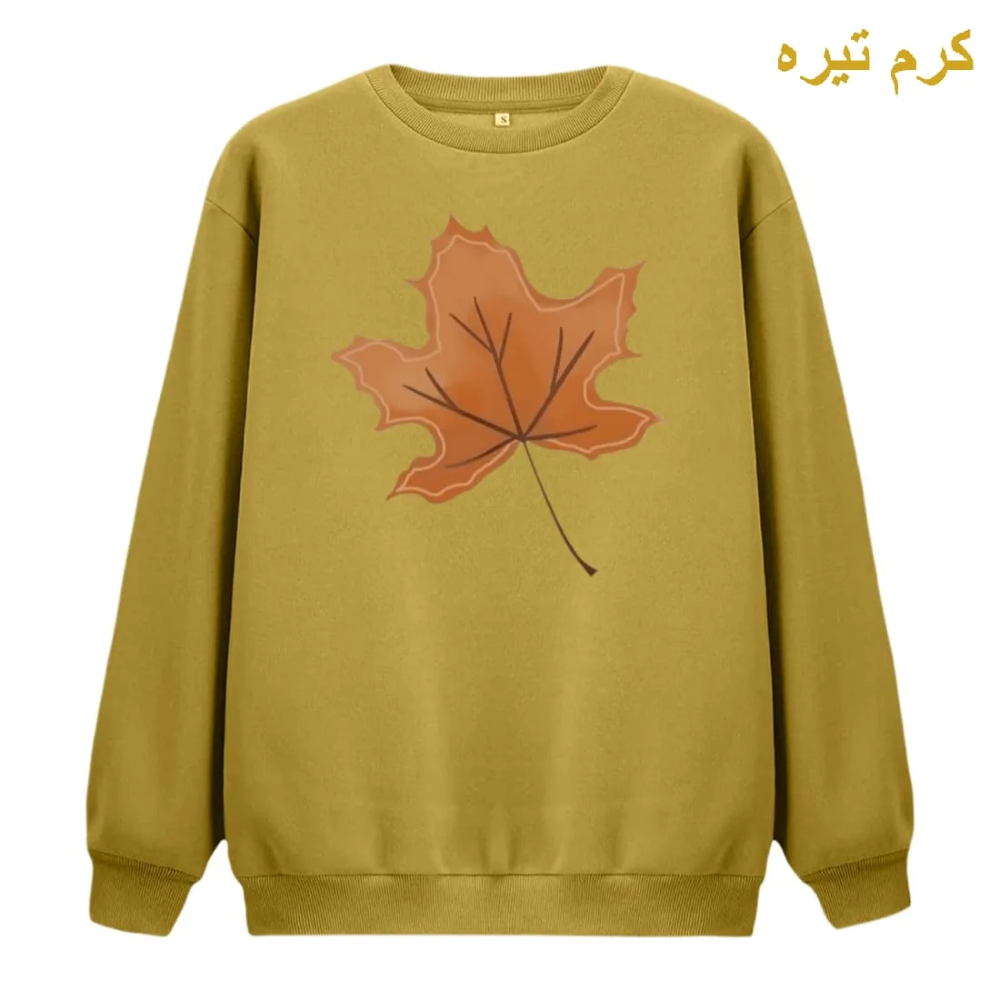 سویشرت زنانه مدل برگ پاییز کد p1