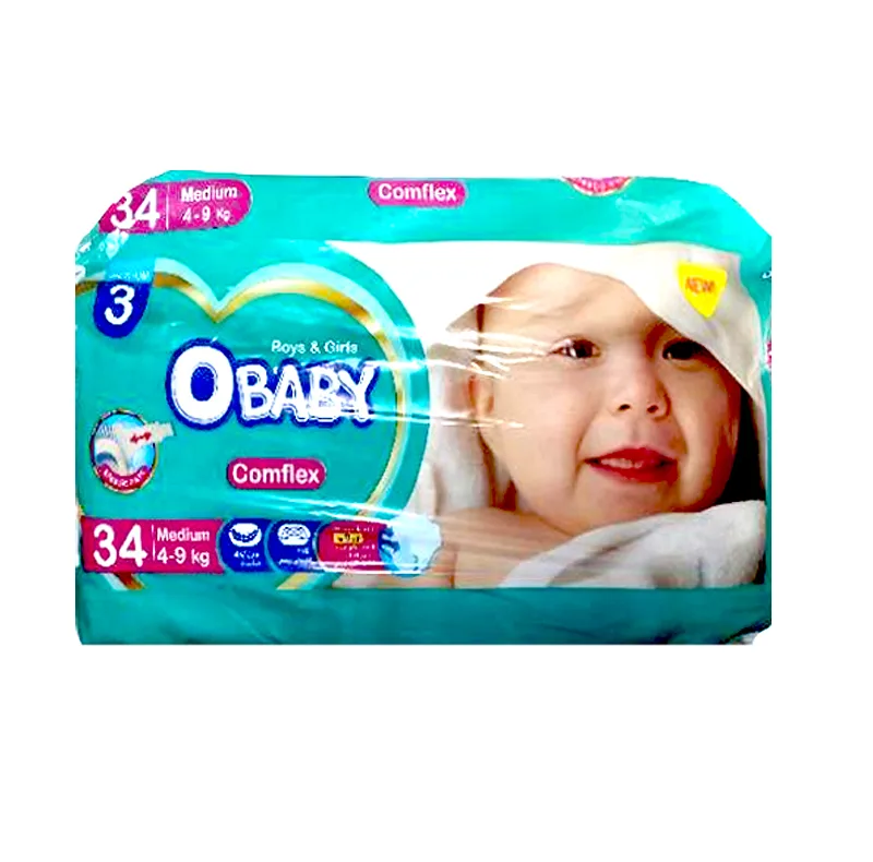 پوشک بچه او بیبی مدل COMFLEX سایز 3 مدیوم بسته 34 عددی