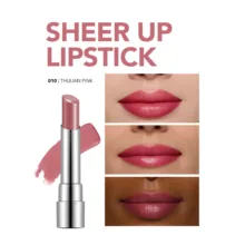 رژ لب جامد براق فلورمار مدل SHEER UP رنگ رز صورتی شماره 10