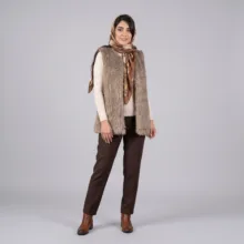 جلیقه پاییزه زنانه خز سرژه مدل 234127