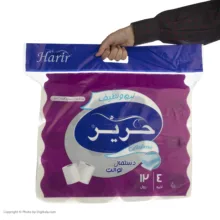 دستمال توالت حریر بسته 12 عددی