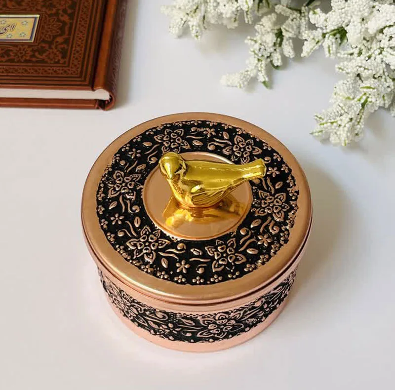 نقل خوری مسی طرح گل کد ZH356.9