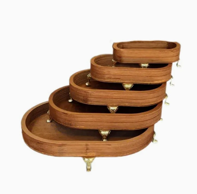 سینی مدل پایه دار طرح بیضی مجموعه 5 عددی