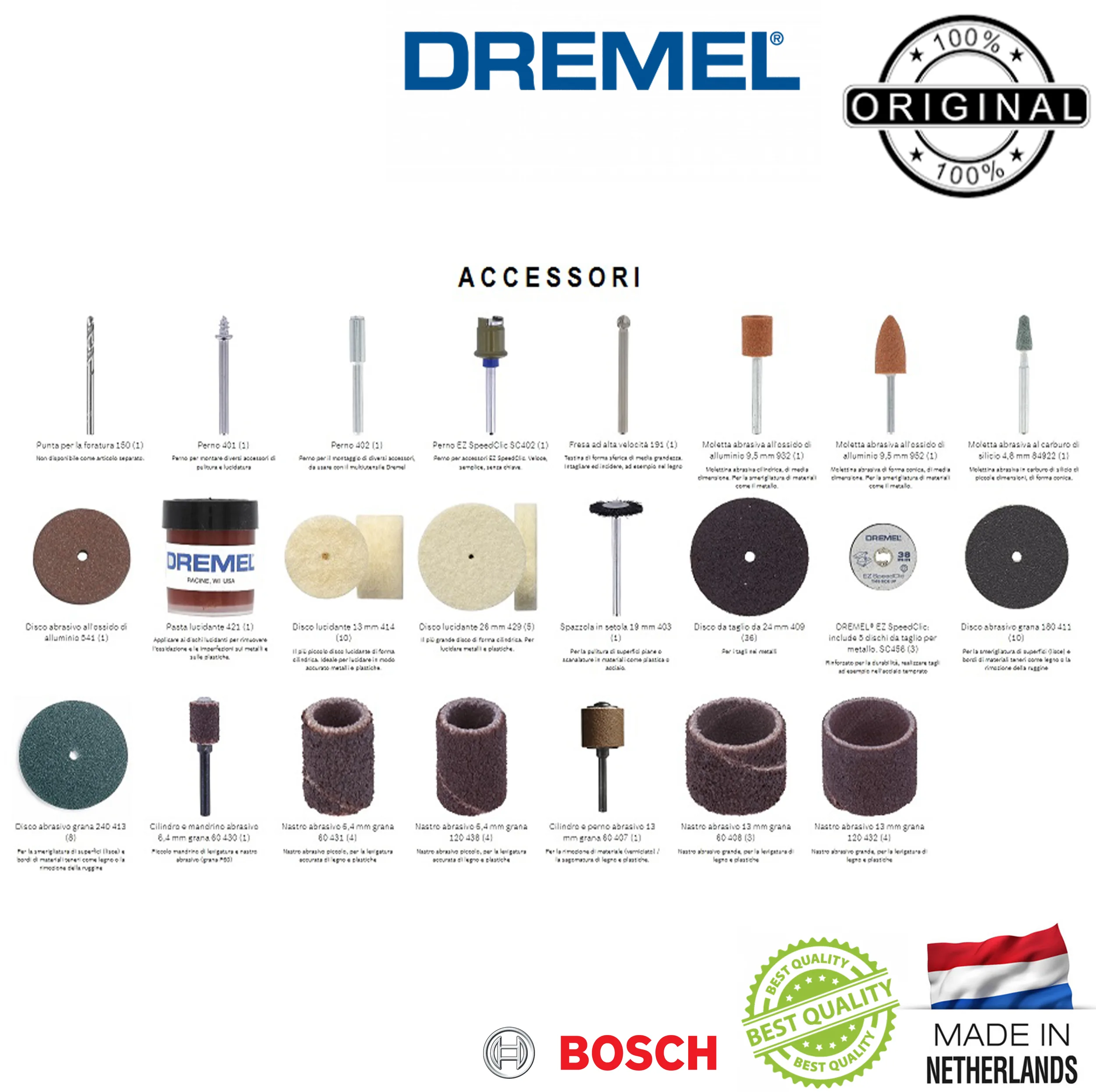 صفحه برش و ساب و پرداخت درمل مدل Dremel 723-100 Accessories مجموعه 100 عددی