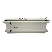 گلدان مدل پلاستیکی مستطیلی کد Go36-4 مجموعه 4 عددی