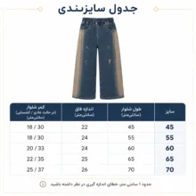 شلوار جین پسرانه و دخترانه مدل شافل بگ سنگشور گرم بالا کد 1000001116