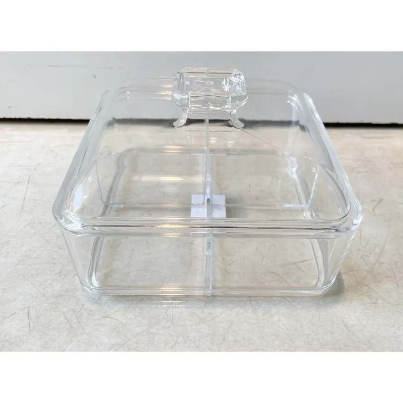 جعبه پذیرایی اکریلیک شفاف چهارخانه کد 1354A درجه 1