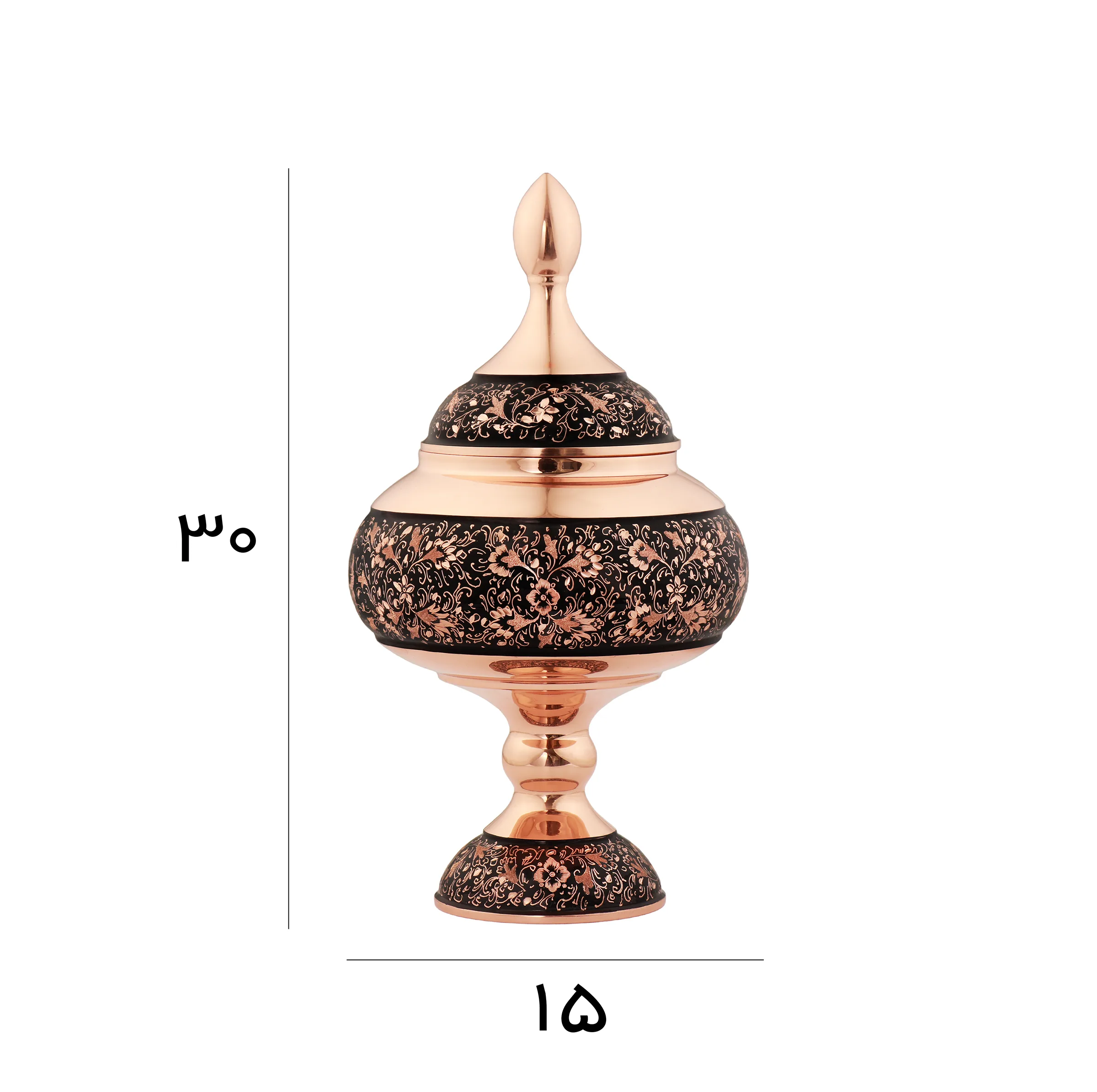 شکلات خوری مسی مدل الماس تراش کد 25