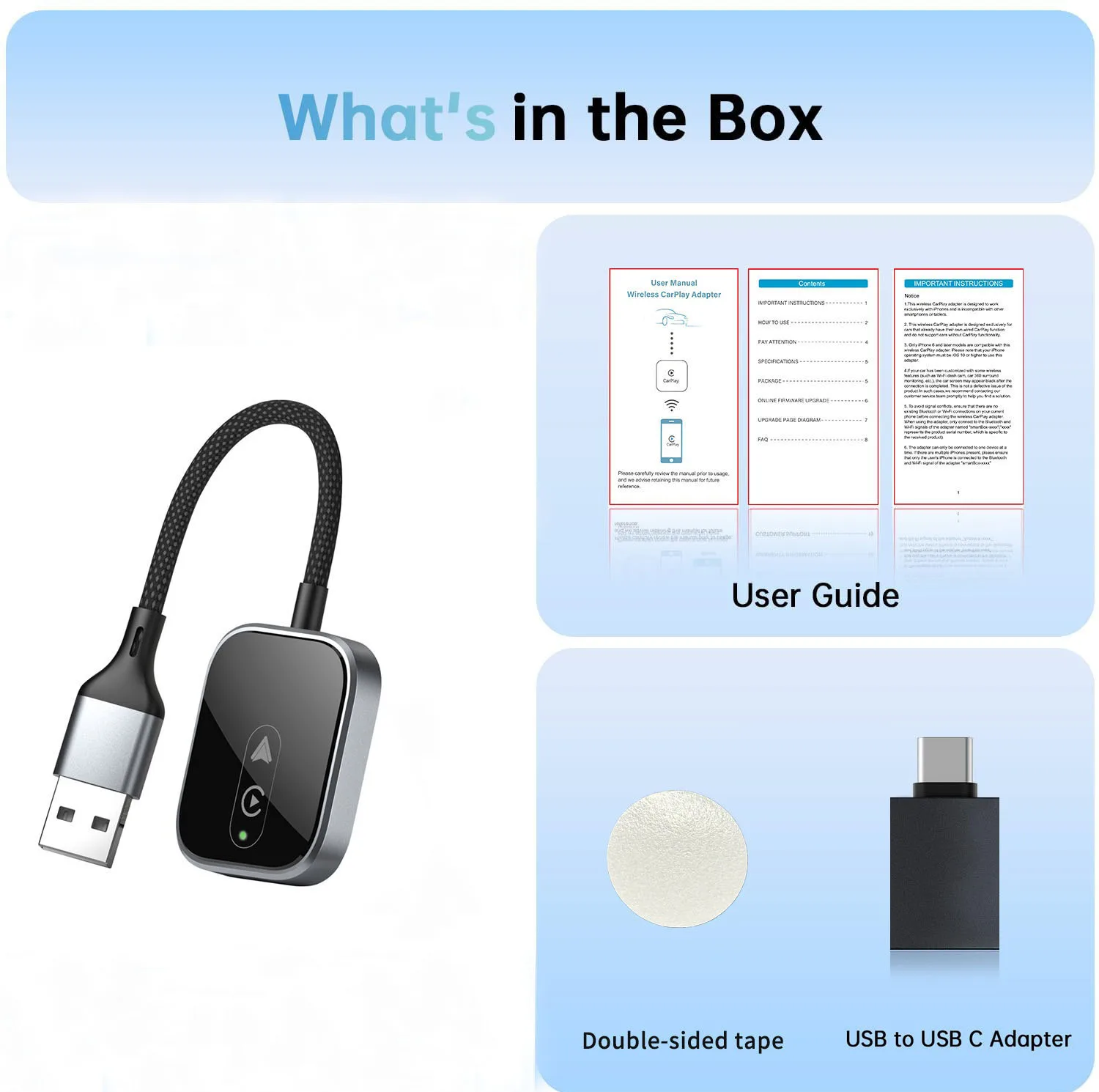 کارپلی و اندروید اتو مدل Carplay/Android Auto به همراه مبدل USB به Type-C