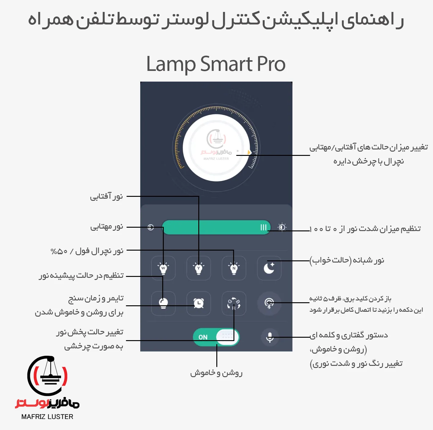 لوستر مافریز مدل مدرن کد F160
