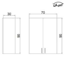 کابینت آشپزخانه اعیان مدل FH CG17