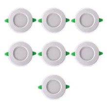لامپ توکار 9 وات پارس شعاع توس مدل گلاریس دایره‌ای بسته 7 عددی