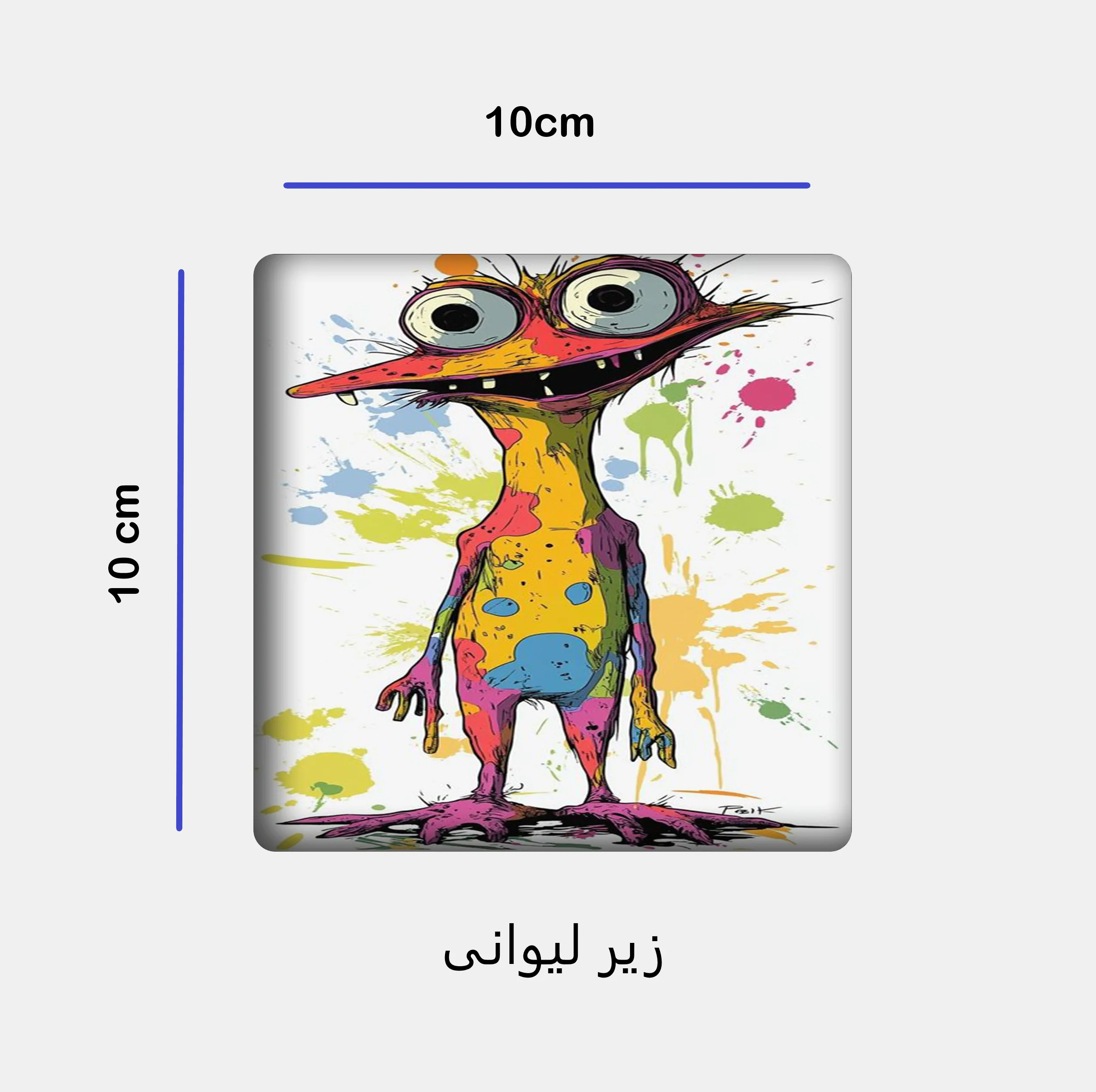 ست ماگ به همراه زیر لیوانی و پد ماوس مدل استیکر کد 124