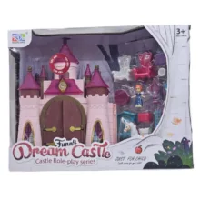 اسباب بازی ناب سل مدل خانه عروسکی طرح قصر رویایی سقف اکلیلی موزیکال چراغدار کد FUNNY DREAM CASTLE مجموعه 16 عددی