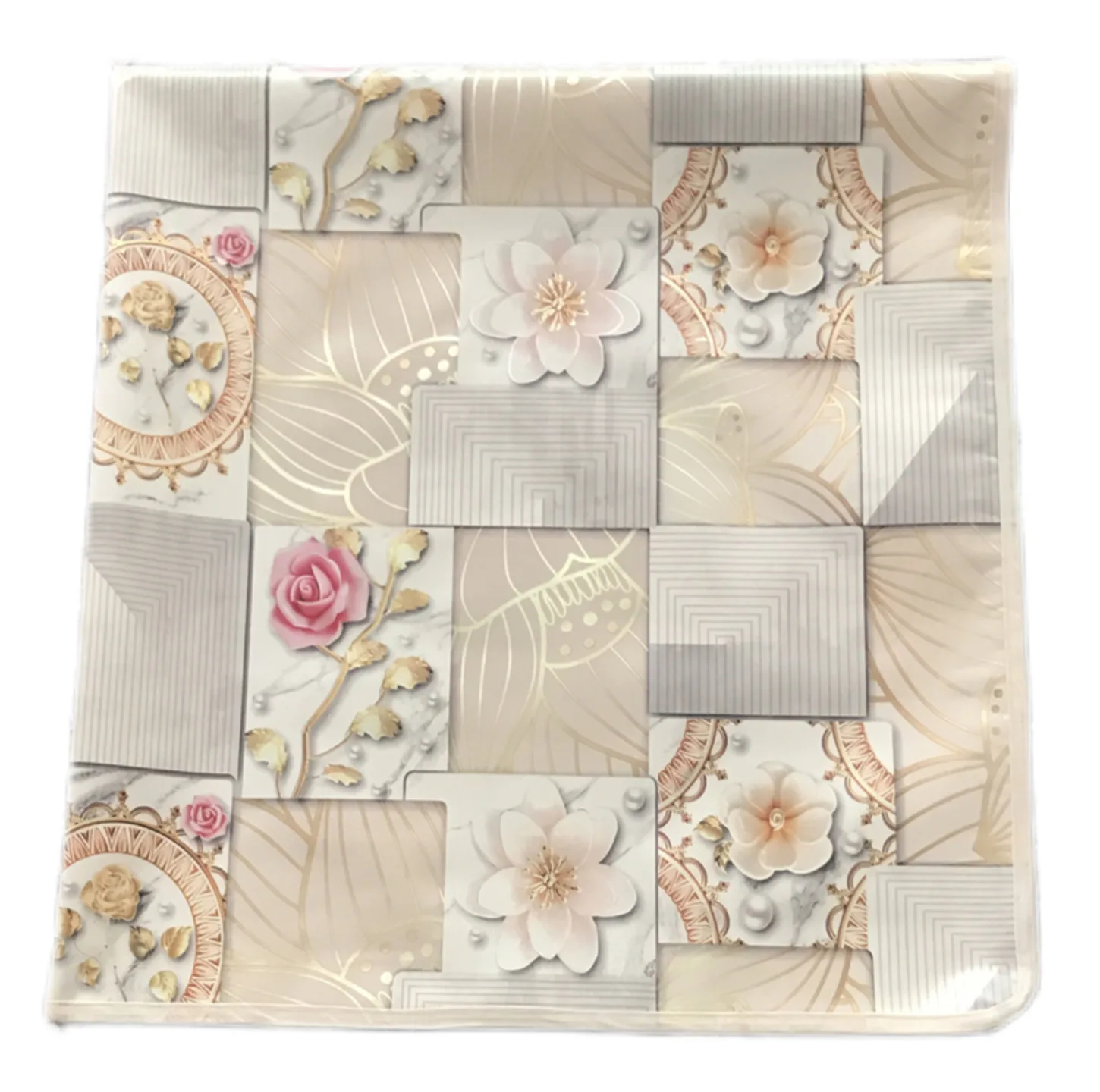 سفره 14 نفره مدل لوتوس طرح پشت نخی سایز 350×100 سانتی متر کد 08