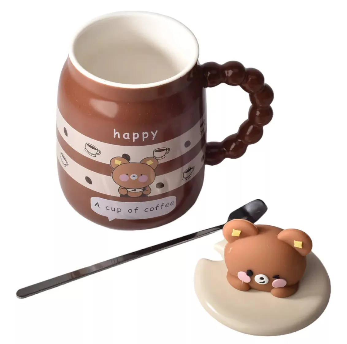 ماگ مدل فانتزی طرح خرسی Happy