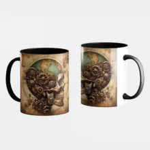 ست ماگ سرامیکی به همراه زیر لیوانی و پدماوس مدل اسکلت کد 391