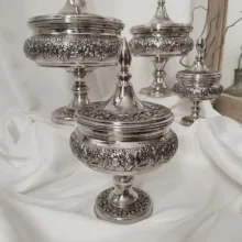 قندان مسی مدل قلم زنی کد ZH431.2