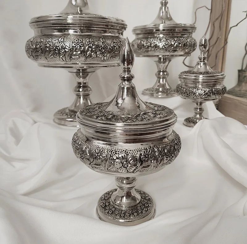 قندان مسی مدل قلم زنی کد ZH431.2