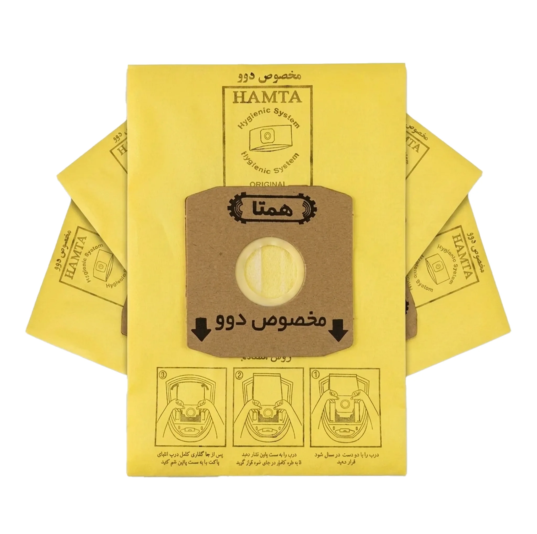 پاکت جاروبرقی همتا مدل H-B 151 مناسب برای جاروبرقی دوو و الگانس 7005 بسته 5 عددی