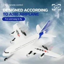 هواپیما بازی کنترلی ناب سل مدل مسافربری شارژی ایرباس کد AIRCRAFT AIRBUS A380  با قابلیت پرواز