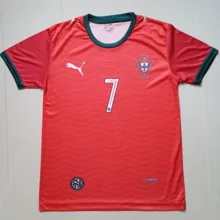 ست تی شرت و شلوارک ورزشی پسرانه پرتغال مدل رونالدو Home 2026
