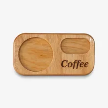 تخته سرو چوبی مستطیلی مدل coffee، بسته 4 عددی، ابعاد 16×10×3 سانتی‌متر، وزن 50 گرم، قابل شست‌وشو با دست