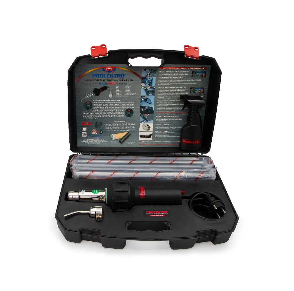 دستگاه جوش پلاستیک 1650 وات پرولکترو مدل چراغدار ست کد Pro-lek 9000 Set Plus