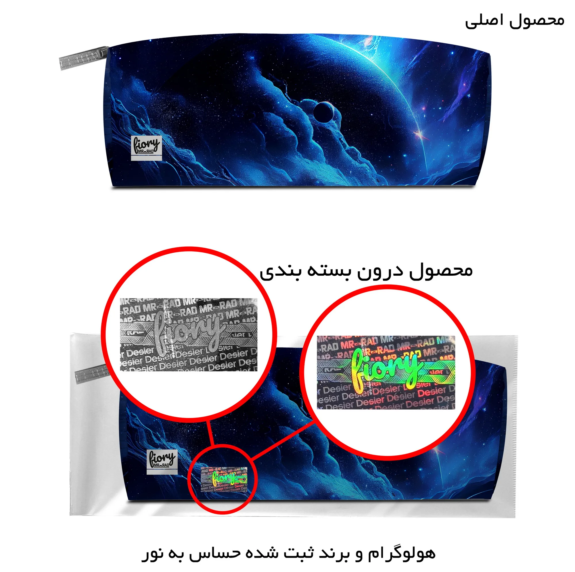 جامدادی مستر راد طرح کهکشانی کد fiory 2530