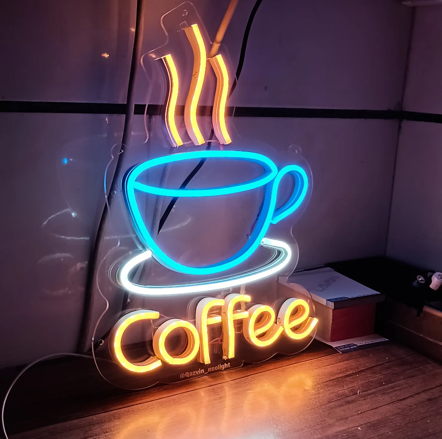 چراغ نئونی طرح coffee کد CO33X24