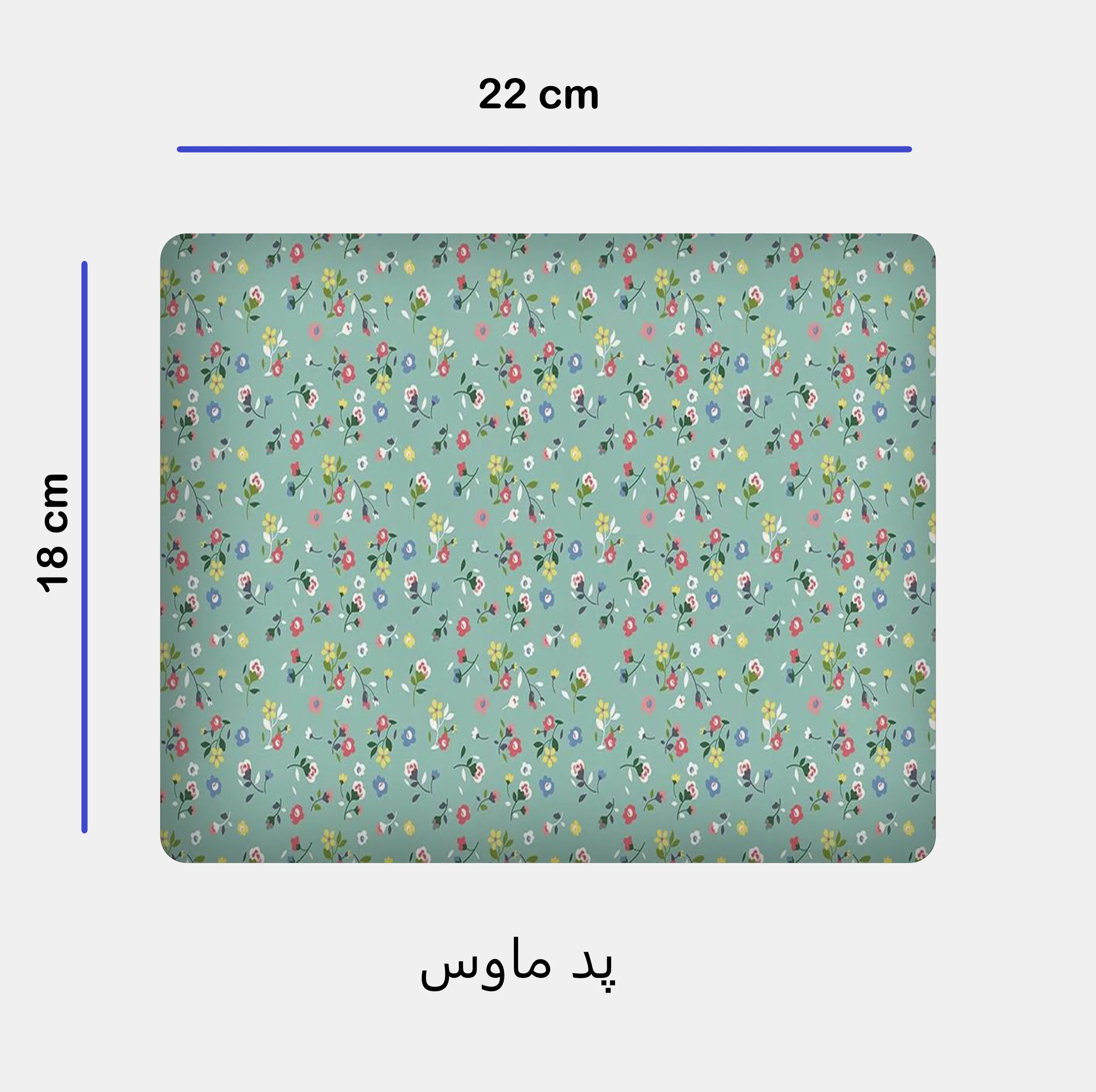ماگ طرح گل کد 36 به همراه زیر لیوانی و پد ماوس