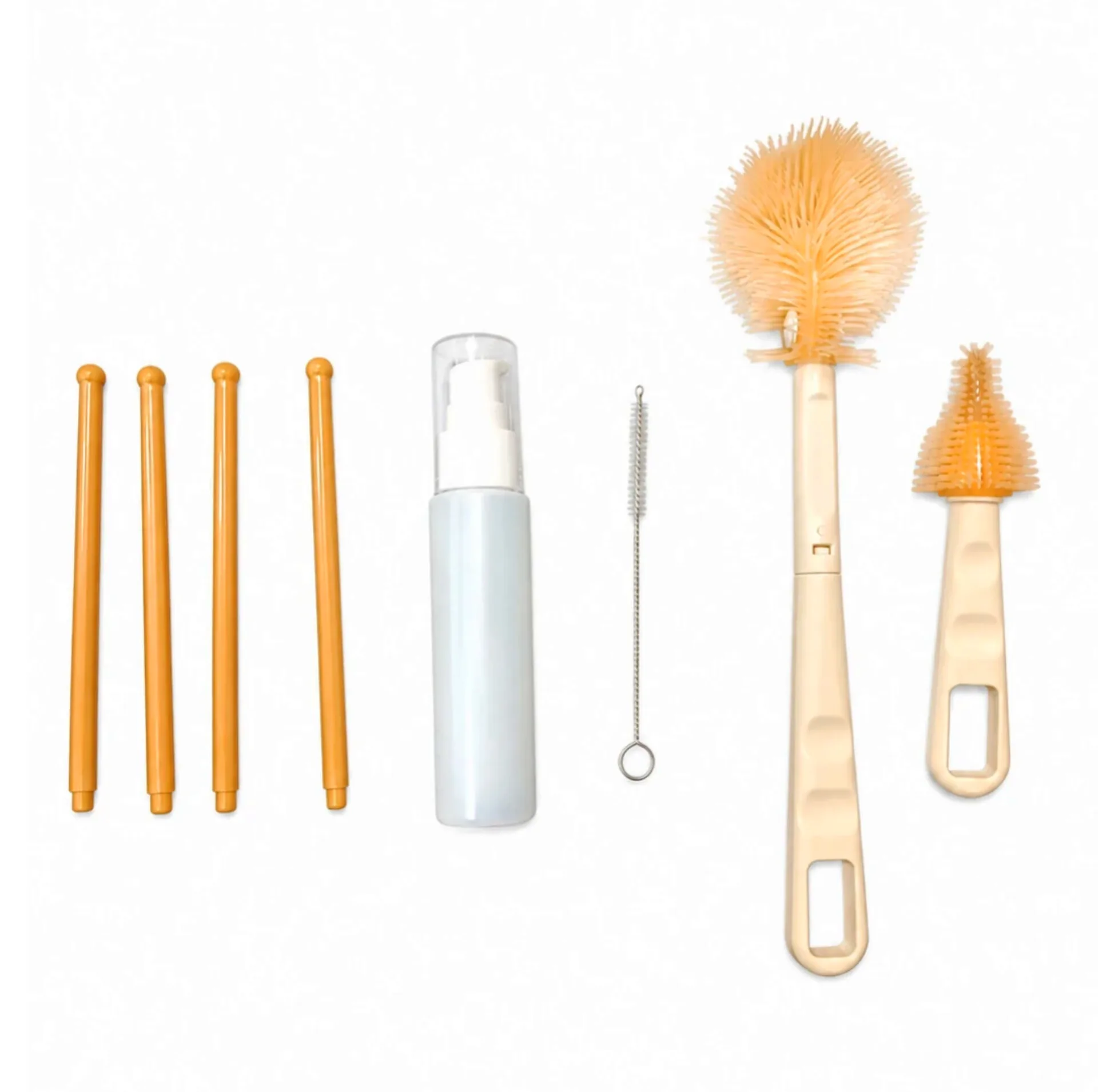 برس شیشه شوی مدل BRUSH SET طرح خرسی مجموعه 7 عددی
