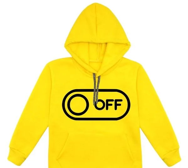 هودی پسرانه مدل F88 OFF رنگ زرد