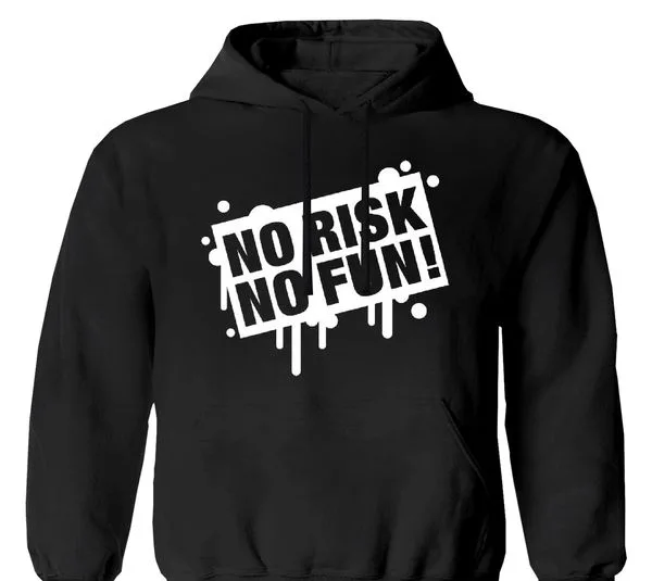 هودی پسرانه مدل کلاغ F55 NO RISK رنگ مشکی