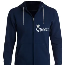 سویشرت دخترانه مدل F18 QUEEN رنگ سرمه ای