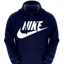 هودی دخترانه مدل W23 رنگ سرمه ای طرح NIKE