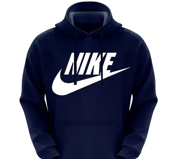 هودی دخترانه مدل W23 رنگ سرمه ای طرح NIKE