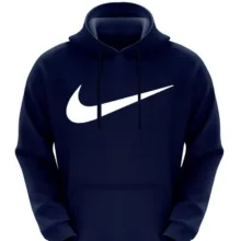 هودی دخترانه مدل W22 رنگ سرمه ای طرح NIKE