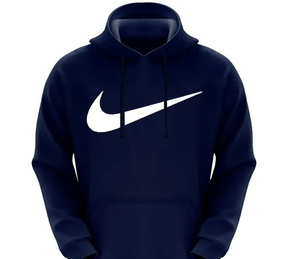 هودی دخترانه مدل W22 رنگ سرمه ای طرح NIKE